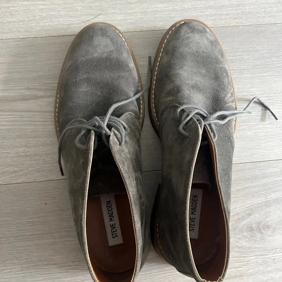 Steve Madden Johnnie Mens Brown Suede Lace Up Zip Ankle Boots J0HN01AT Size 10.5 Mens Steve Madden Zipper Boots for Sale up to 90% Off: Poshmark main image 2